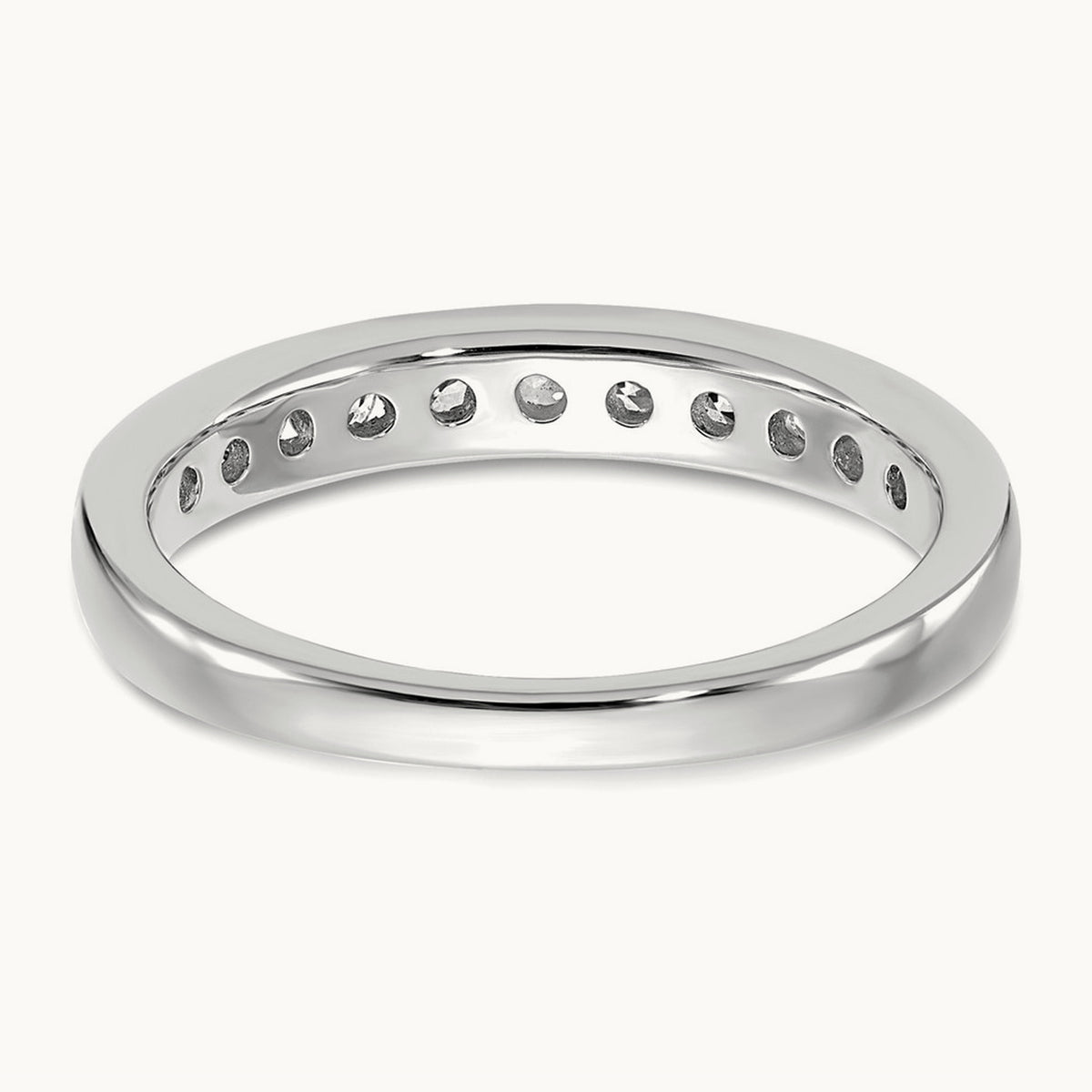 Channel Set Band, 0.10-1.00 ct tw Lab-Grown Diamond — 1/2 ct, 14K White Gold