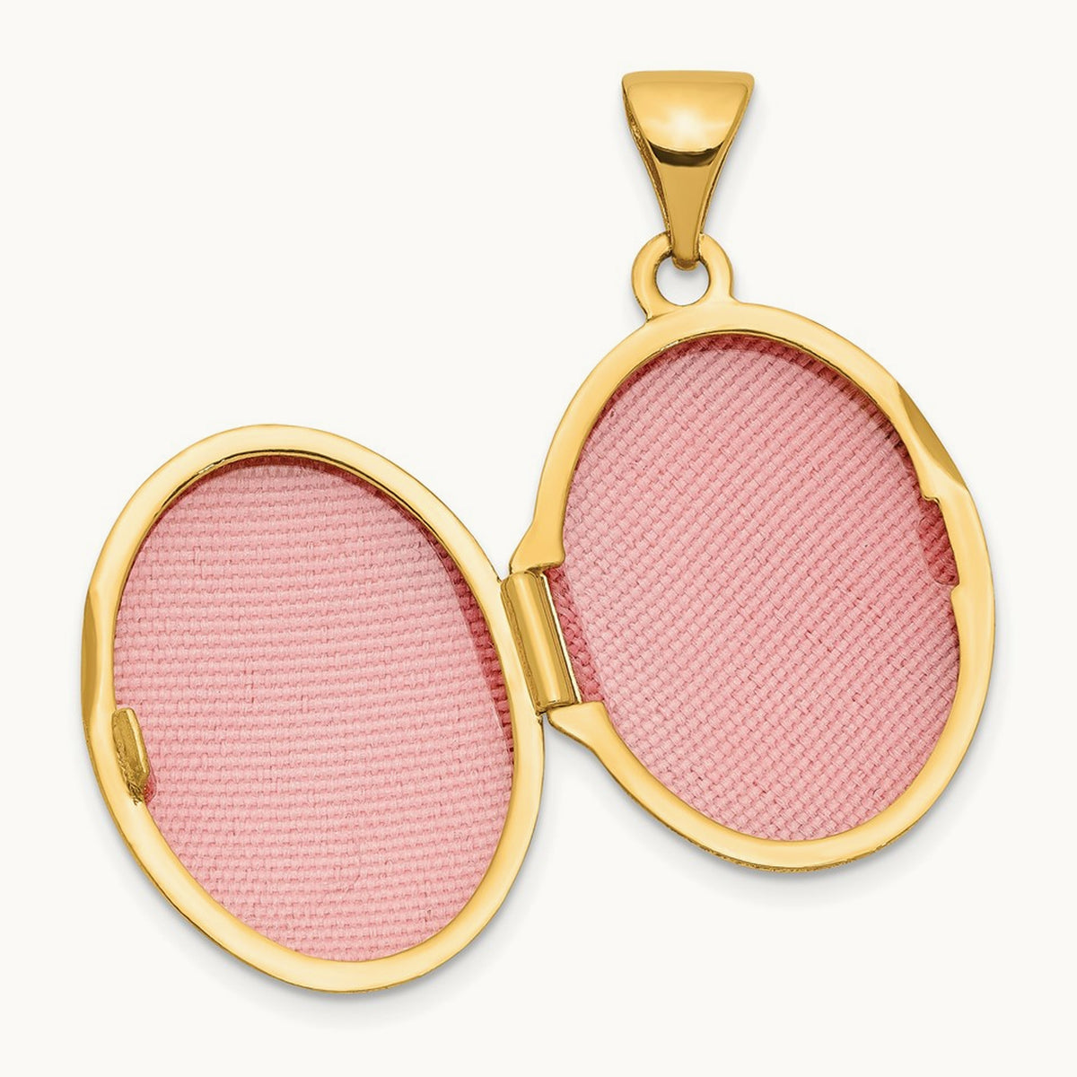 Plain Polished Oval Locket — 24mm