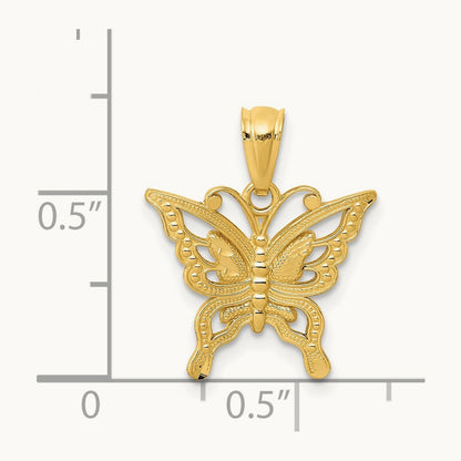 Diamond-cut Butterfly Pendant — photo set