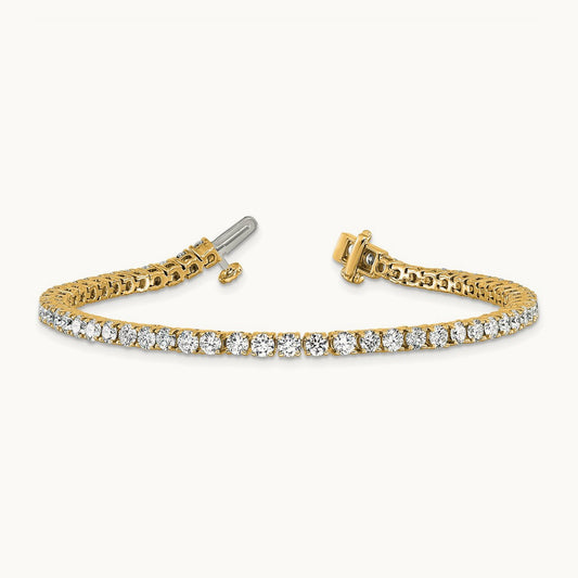Tennis Bracelet, 5.00 ct tw Lab-Grown Diamond — 14K Yellow Gold