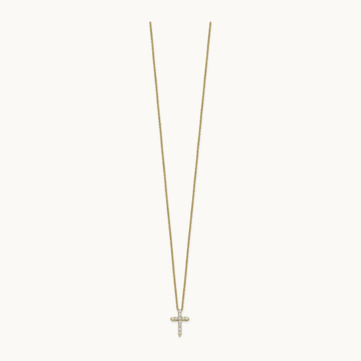 Diamond Cross 18 inch Necklace, 14K