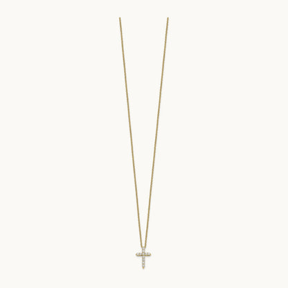 Diamond Cross 18 inch Necklace, 14K