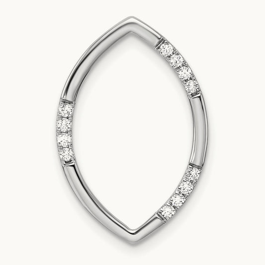 Oval Chain Slide Pendant, 0.10 ct tw Lab-Grown Diamond