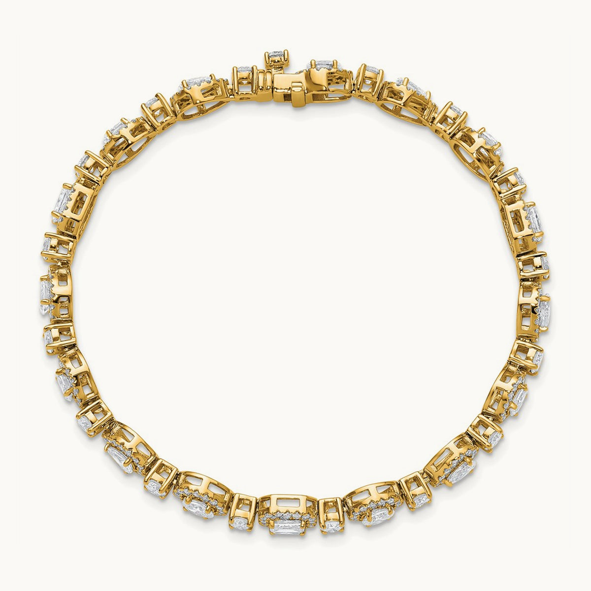 Fashion Tennis Bracelet, 5.50 ct tw Lab-Grown Diamond — 14K Yellow Gold