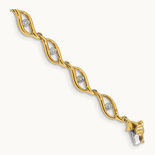 Diamond 7.5in Link Bracelet — photo set
