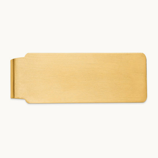 Men's Satin Finish Money Clip, 14K