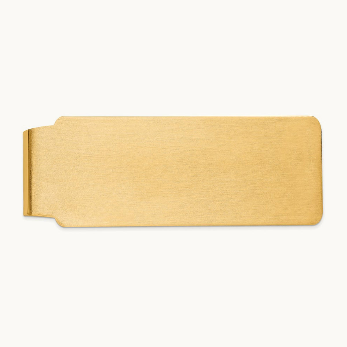 Men's Satin Finish Money Clip, 14K