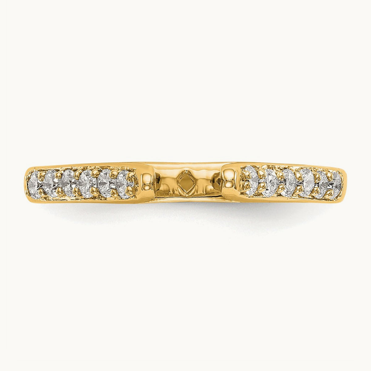 Semi-Mount Peg Engagement Ring, 0.15-0.25 ct tw Lab-Grown Diamond — 1/4 ct, VS/SI (Great), 14K Yellow Gold