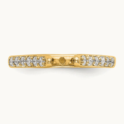 Semi-Mount Peg Engagement Ring, 0.15-0.25 ct tw Lab-Grown Diamond — 1/4 ct, VS/SI (Great), 14K Yellow Gold