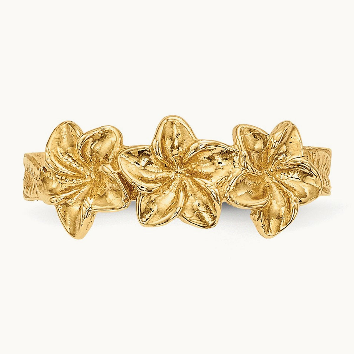 Polished Flowers Toe Ring, 14K