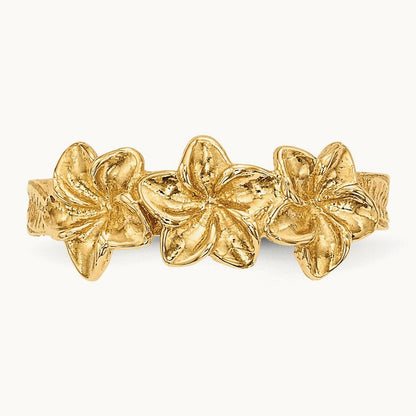 Polished Flowers Toe Ring, 14K