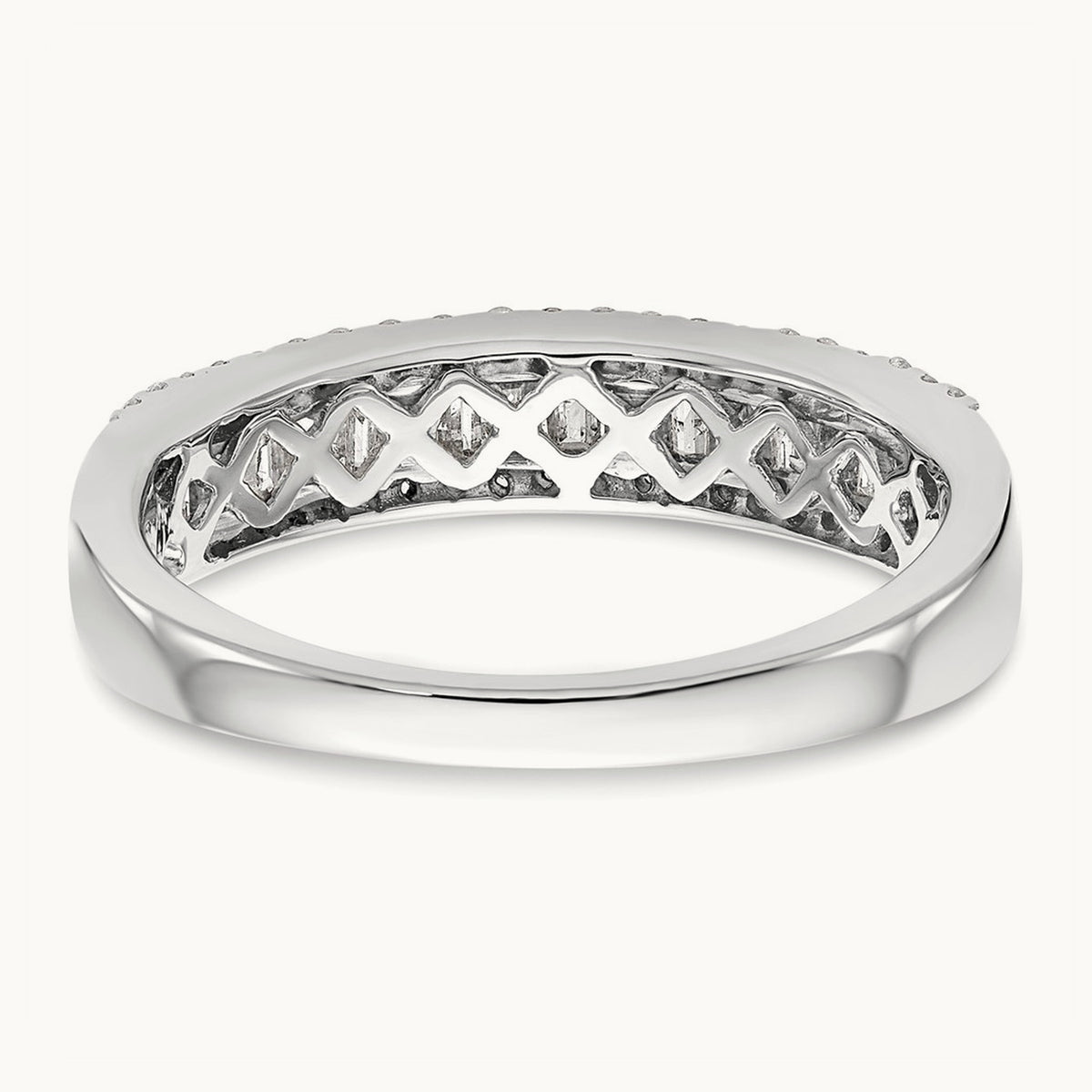 Diamond Wedding Band, 14K White Gold