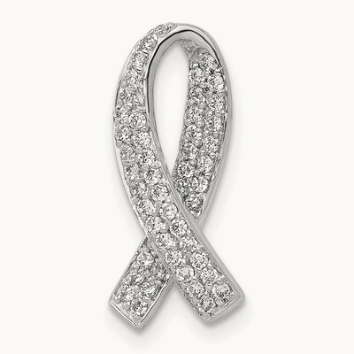 Awareness Diamond Chain Slide Pendant, 14K White Gold
