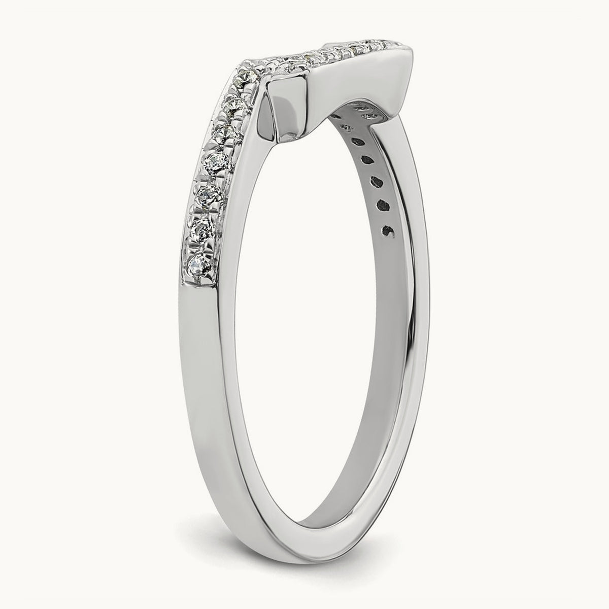 Diamond Wedding Band, 14K White Gold