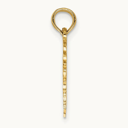 BEST FRIEND 2 Piece Break-Apart Heart Charm — 14K Yellow Gold