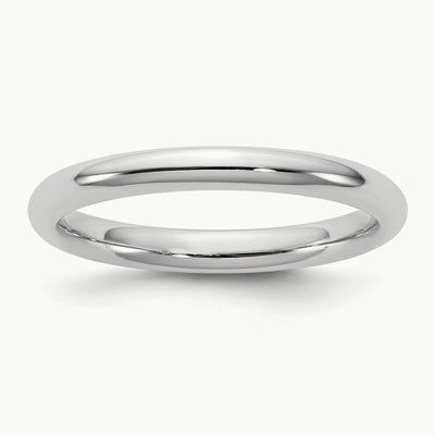 Standard Comfort Fit Band, 2.5mm, 10K White Gold
