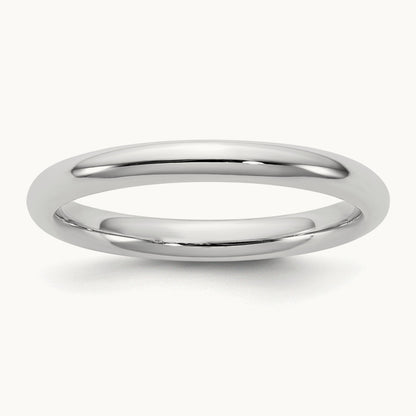 Standard Comfort Fit Band, 2.5mm, 10K White Gold