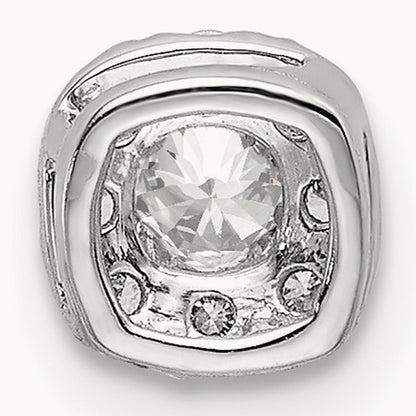 Cushion Halo Slide Pendant, 0.25-1.00 ct tw Lab-Grown Diamond — 1/4 ct, 14K White Gold