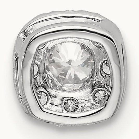 Cushion Halo Slide Pendant, 0.25-1.00 ct tw Lab-Grown Diamond — 1/4 ct, 14K White Gold