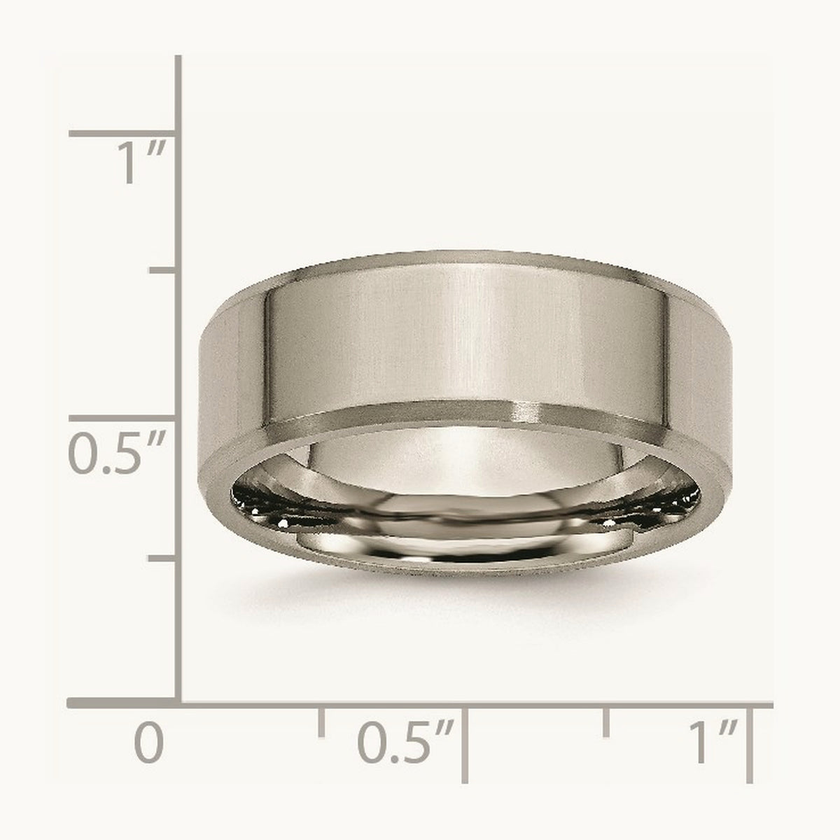 Polished with Brushed and Beveled Edge Band — 8mm, 13