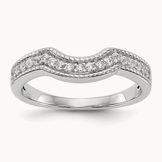 Diamond Wedding Band, 14K White Gold