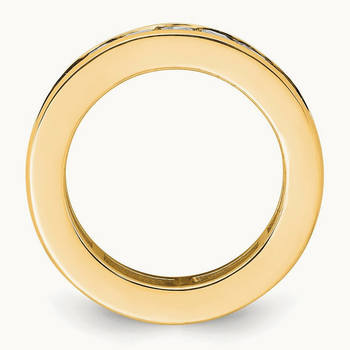 Princess Eternity Band, 2.00-3.00 ct tw Lab-Grown Diamond — 3 ct, 14K Yellow Gold