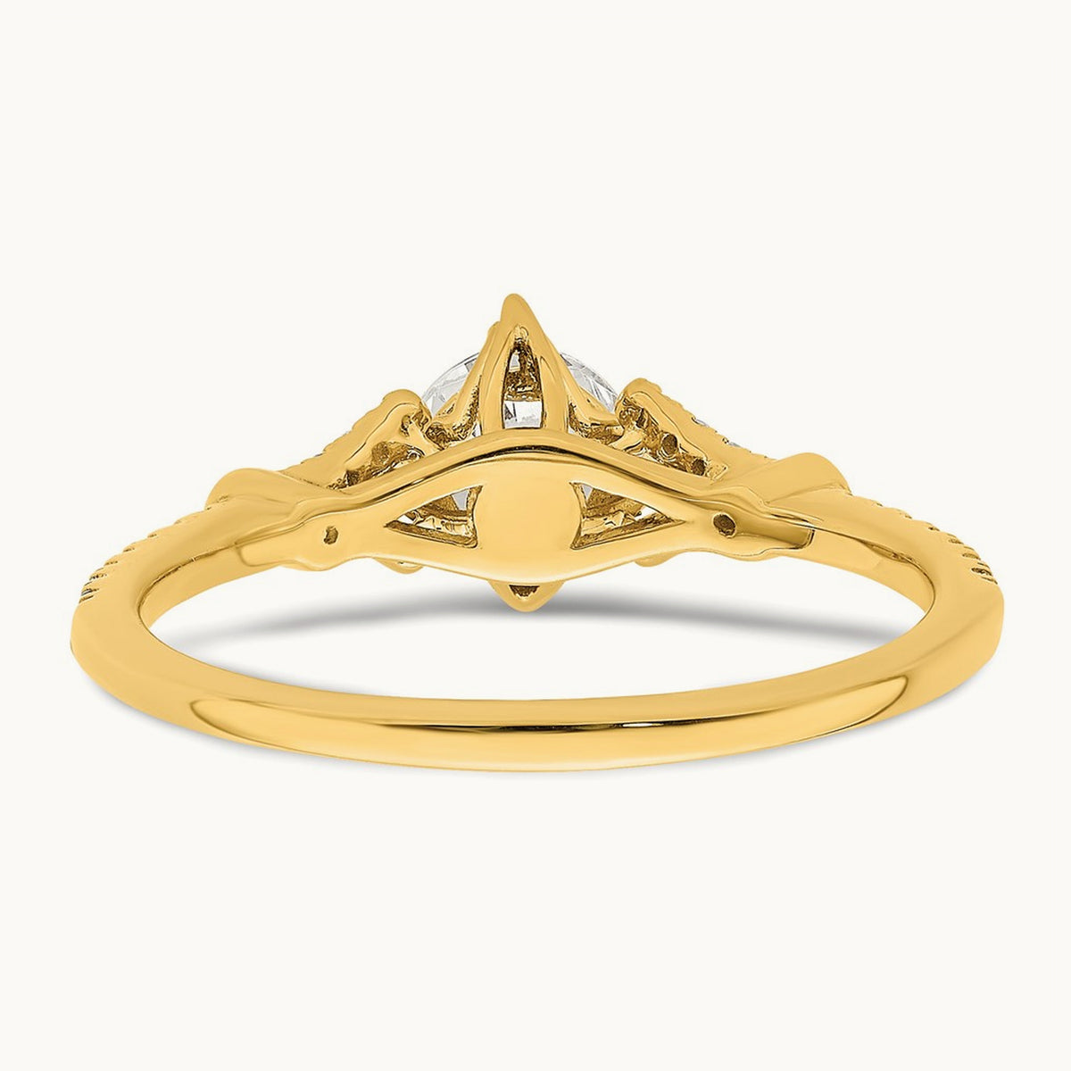 1/2ct Round Semi-Mount Engagement Dia Ring, 14K Gold
