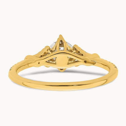1/2ct Round Semi-Mount Engagement Dia Ring, 14K Gold