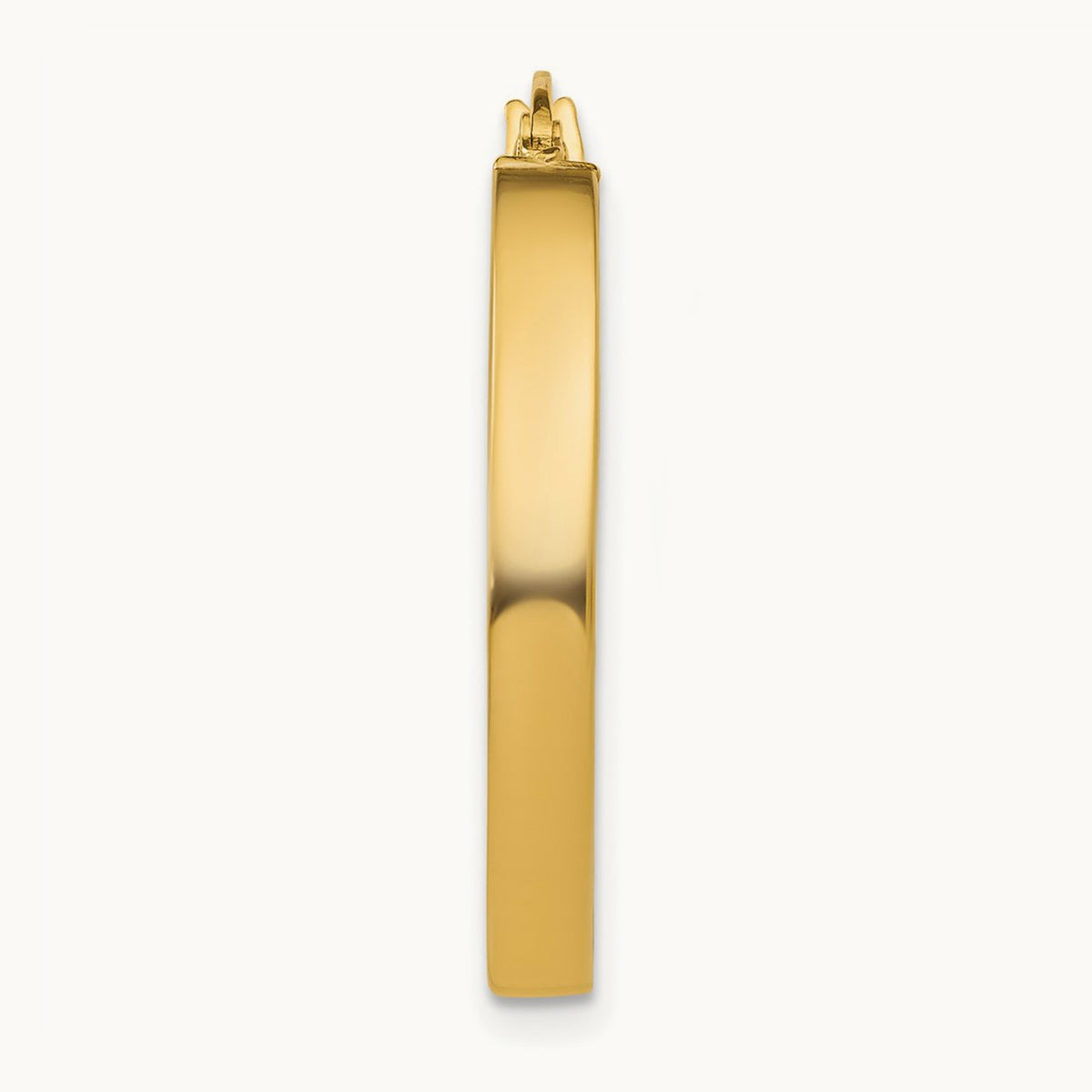 Single 14K Medium Hoop Earring, 3mm