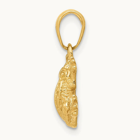 2-D Frog Pendant, 14K