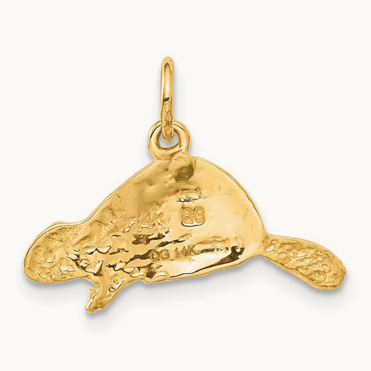 Beaver Charm, 14K