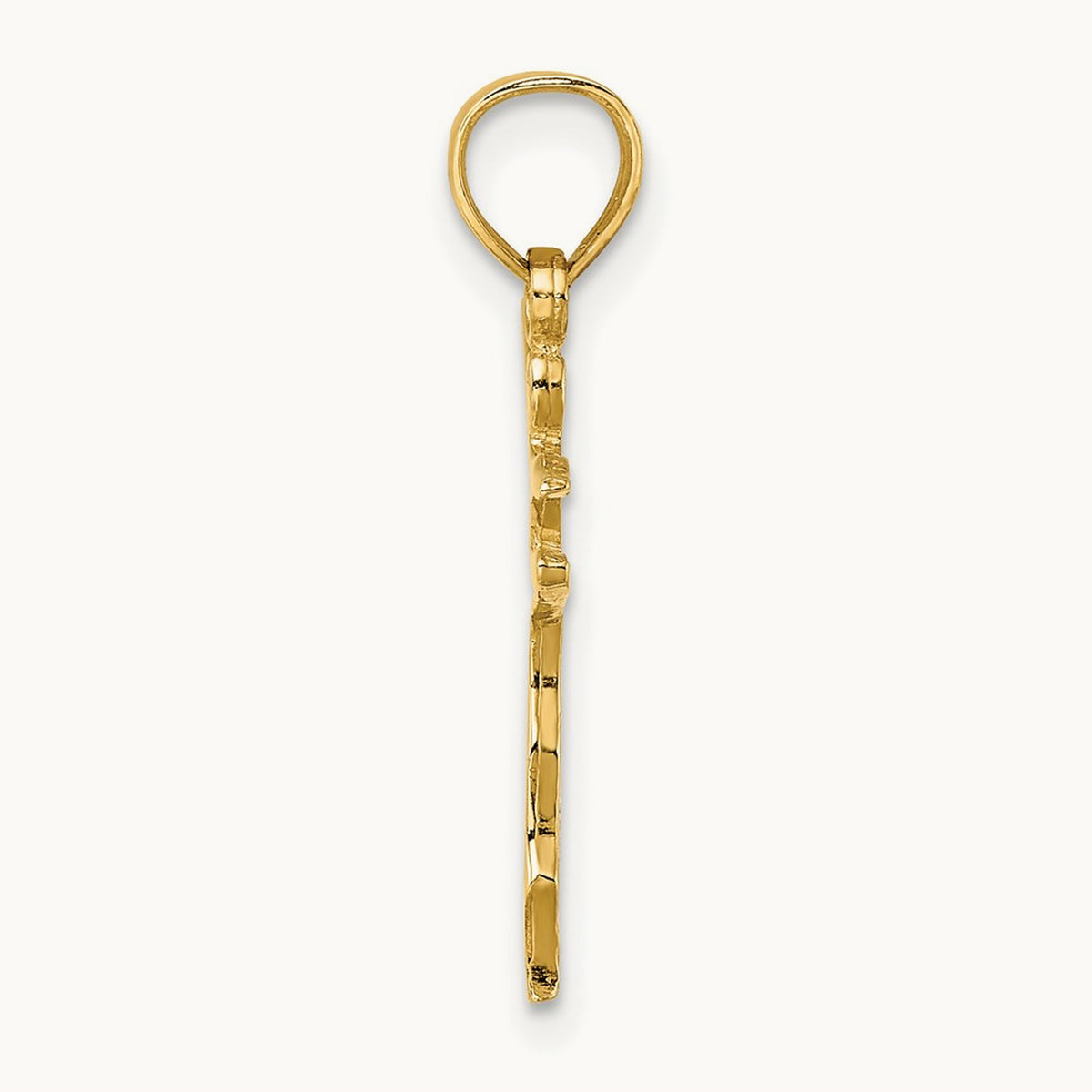 Polished Dancer Charm, 14K