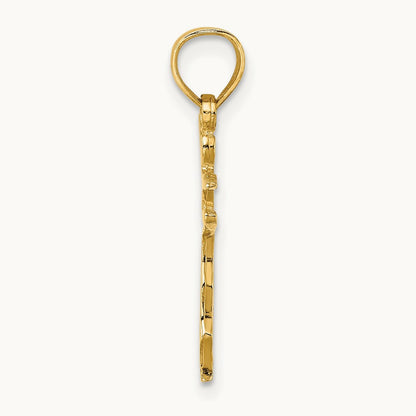 Polished Dancer Charm, 14K