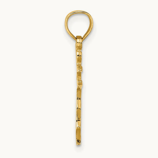 Polished Dancer Charm, 14K