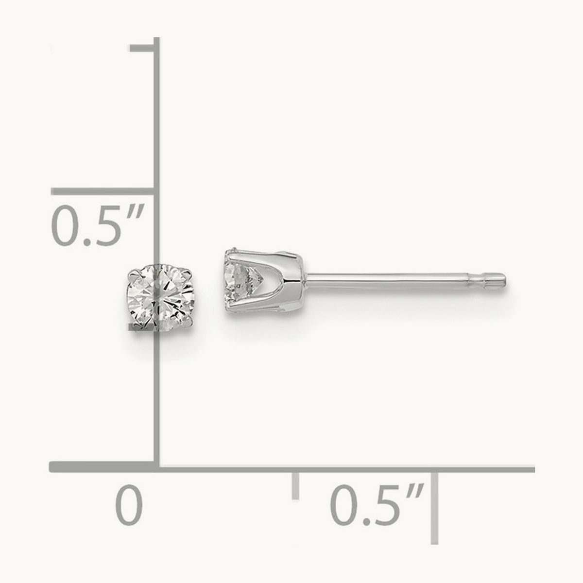 Complete Diamond Stud Earring — 4mm, 0.093 ct