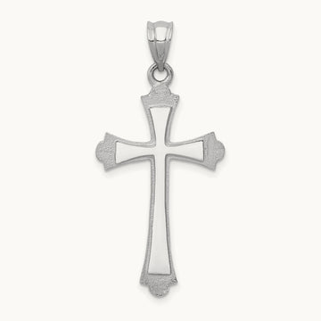 Cross Pendant, 14K White Gold