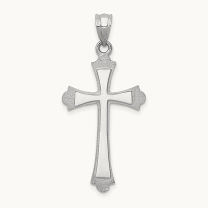 Cross Pendant, 14K White Gold