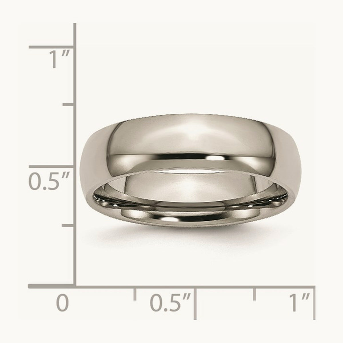 Polished Half Round Band — 6mm