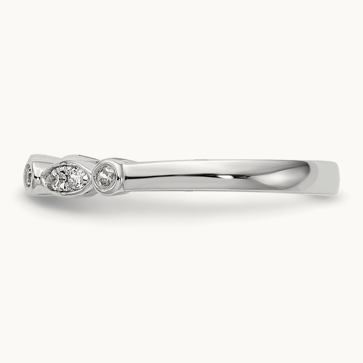 Diamond Wedding Band, 14K White Gold