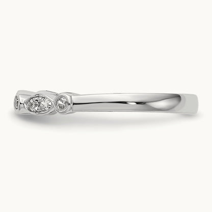 Diamond Wedding Band, 14K White Gold