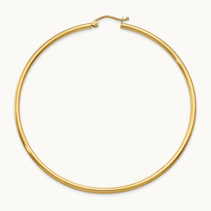 Single 14k Polished 2x65mm Lightweight Tube Hoop Earring