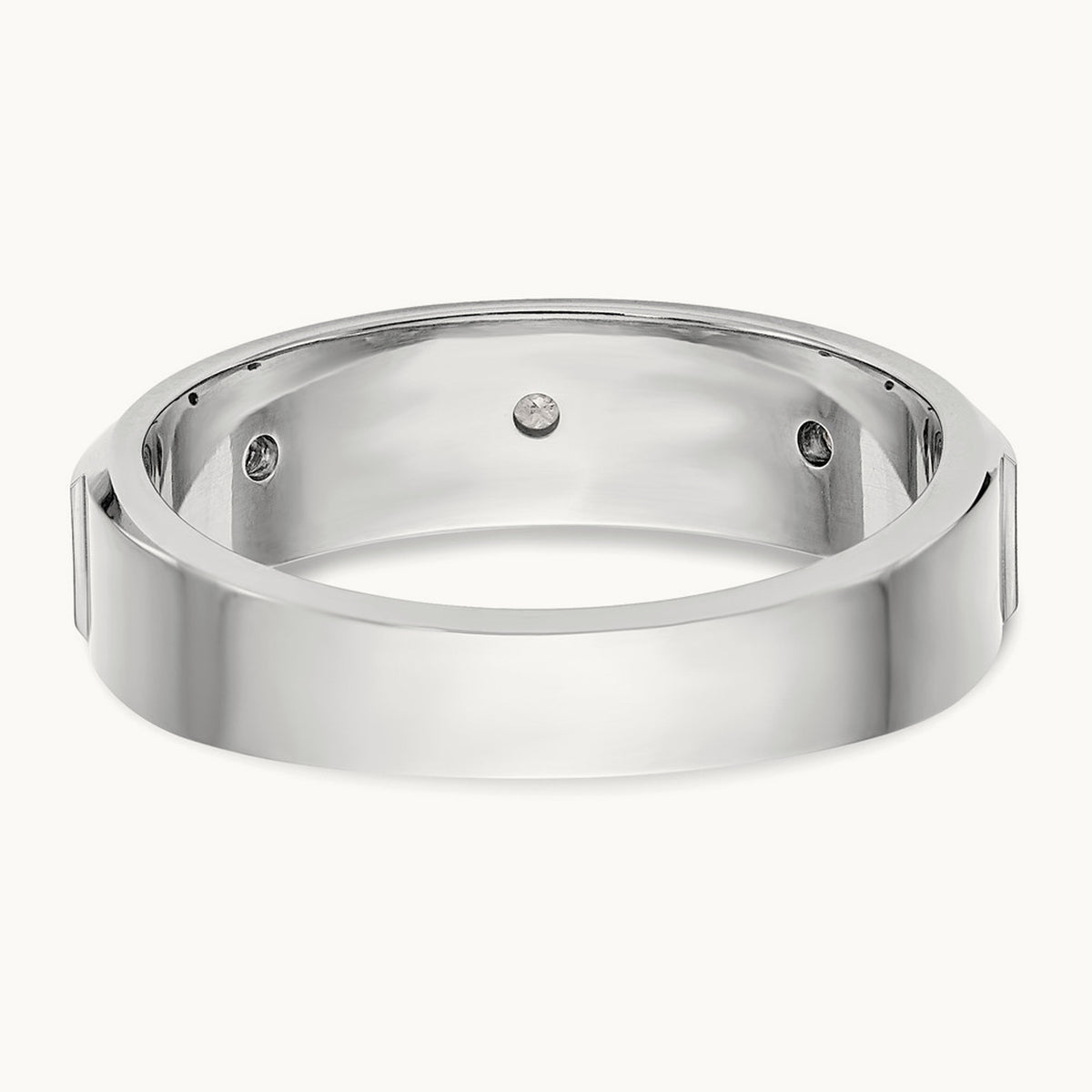 Diamond Men's Band, 14K White Gold