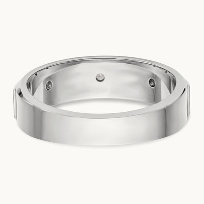 Diamond Men's Band, 14K White Gold