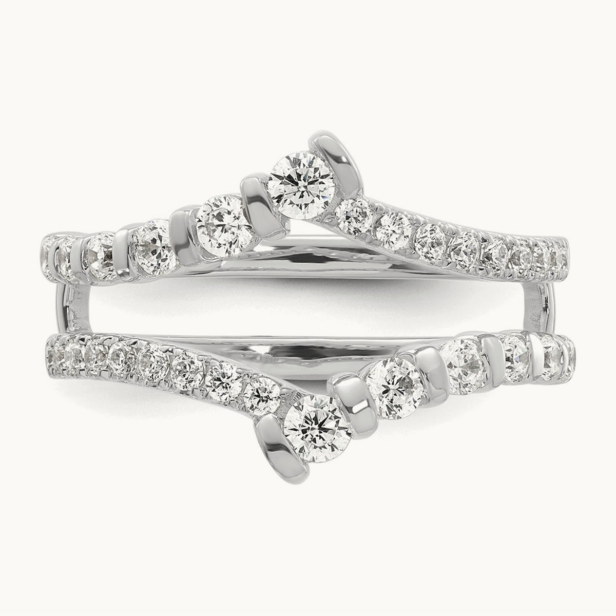 Ring Guard, 0.75 ct tw Lab-Grown Diamond — 14K White Gold