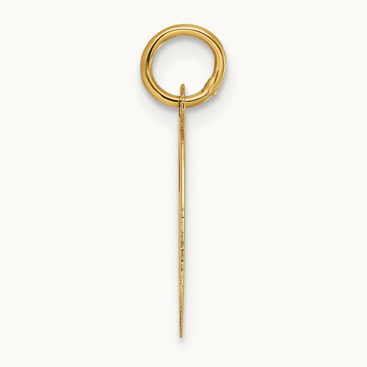 Medium Script Initial Charm — 14K Yellow Gold, G