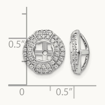 Round Earring Jacket, 0.50 ct tw Lab-Grown Diamond