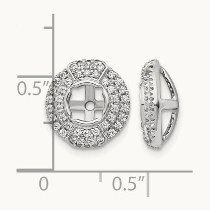 Round Earring Jacket, 0.50 ct tw Lab-Grown Diamond