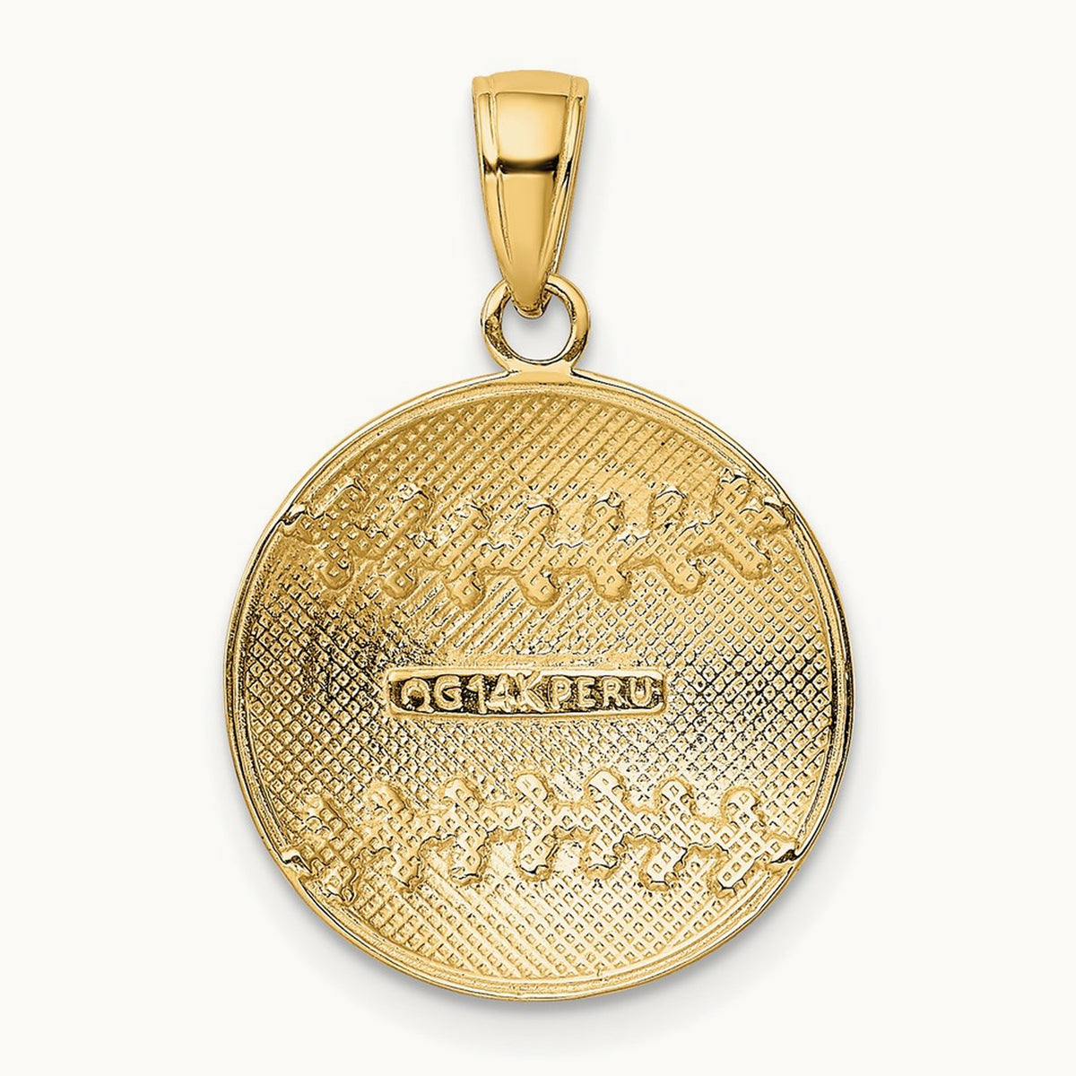 Polished Baseball Charm, 14K