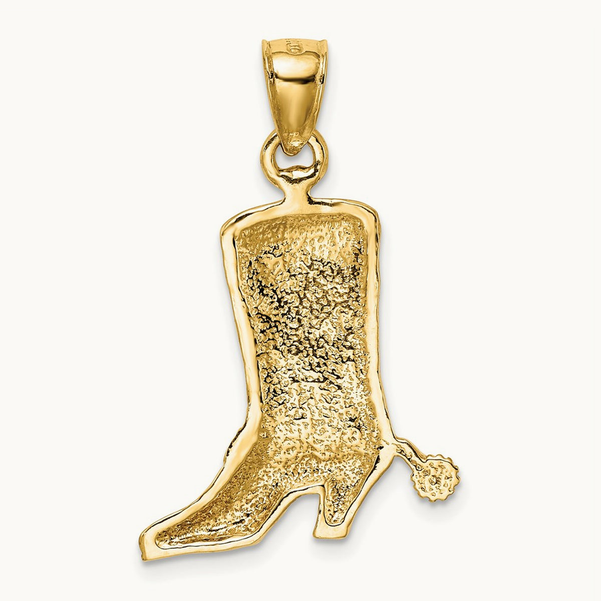 Cowboy Boot with Spur Charm, 14K