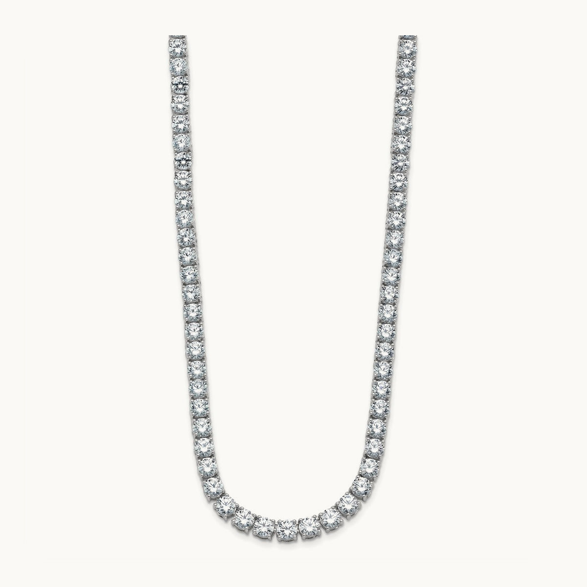 Straight Tennis Necklace, 34 3/8-45 1/2 ct Lab-Grown Diamond